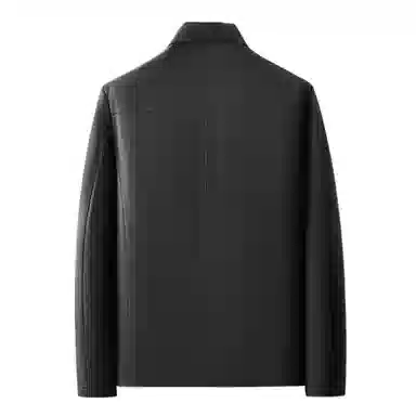 老爷车 秋冬高端绵羊鹿纹皮鹅绒真皮夹克可拆卸内胆商务休闲外套皮衣 男款