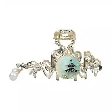 彤彤兔 中国风古典琵琶蝴蝶抓夹盘发发饰后脑勺夹子#好运 锌合金 发夹 女款