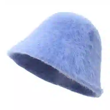 山一丸 保暖韩系时尚纯色毛茸茸防寒护耳#好运 兔毛混纺 渔夫帽 女款