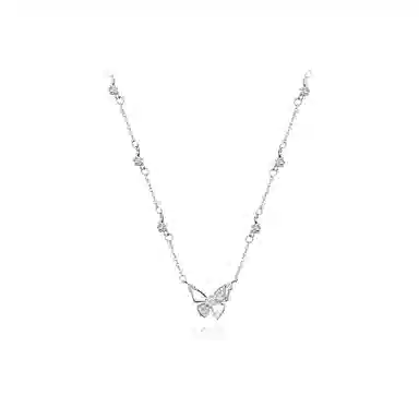 【纯银999 | 蝴蝶】 凤祥囍事 老凤祥 经典百搭小众设计轻奢高级感精致简约时尚学生日常通勤约会温柔气质可调节锁骨链#好运 足银 项链 女款