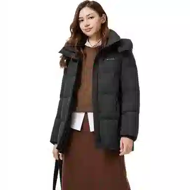 坦博尔 保暖可脱卸帽百搭通勤面包服羽绒服 女款