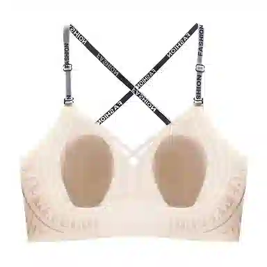 欧迪芬 亲肤运动大胸显小收副乳防下垂上托无钢圈果冻条轻盈舒适聚拢简约纯色无痕自然文胸 女款