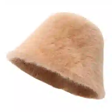 山一丸 保暖韩系时尚纯色毛茸茸防寒护耳#好运 兔毛混纺 渔夫帽 女款