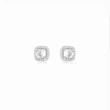 LUCA Square Blue Zircon Studs
