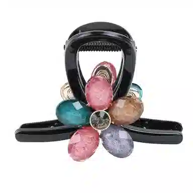 彤彤兔 清新甜美星辰花朵后脑勺抓夹显发量高级感盘发鲨鱼夹 树脂 发夹 女款