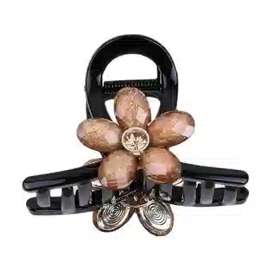 彤彤兔 清新甜美星辰花朵后脑勺抓夹显发量高级感盘发鲨鱼夹 树脂 发夹 女款