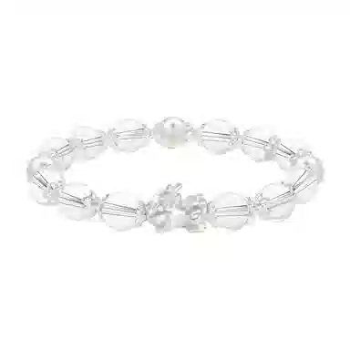 恋朵 五行补金 财源滚滚 新中式招财貔貅吞金兽 优雅高级感 好运上岸 白水晶 手串 男女同款情侣款