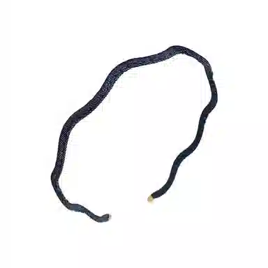 蒙妮 韩式极细波浪牛仔布头箍发卡 亚克力/布艺 发箍 女款