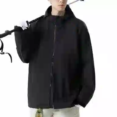 兰缪 防水防风透气耐磨登山徒步抽绳连帽潮流时尚气质户外功能舒适夹克 男女同款