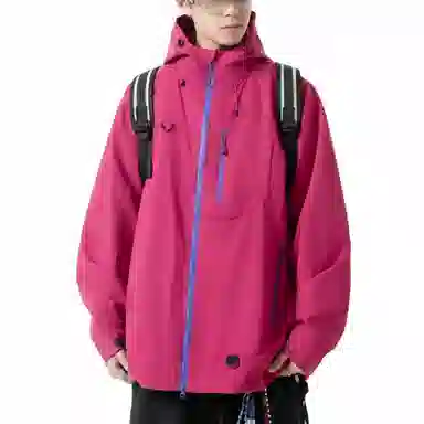 兰缪 防水防风耐磨透气登山徒步抽绳连帽潮流气质时尚户外百搭功能舒适夹克 女款