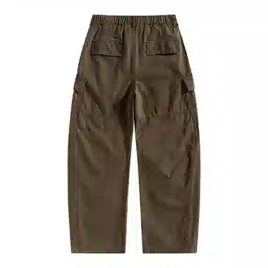 【dme】 日系简约纯色宽松直筒裤子秋季百搭潮流美式复古阔腿裤春秋修饰腿型长裤休闲纯棉工装裤 男女同款