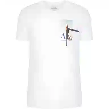 ARMANI EXCHANGE Slim Fit Stretch Jersey Cotton Logo Design T-Shirt T