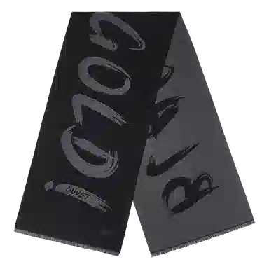 高梵 黑金高定保暖加厚 绒线围巾 男女同款情侣款 黑色