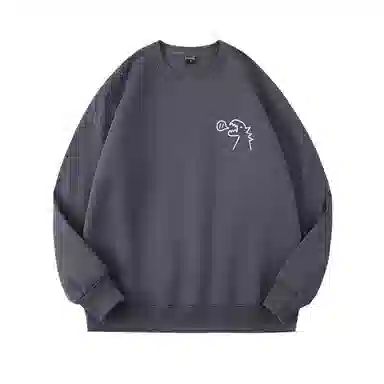 莫代尔 秋冬个性慵懒多色可选百搭舒适纯色落肩设计感嘻哈风卫衣打底衣 男女同款