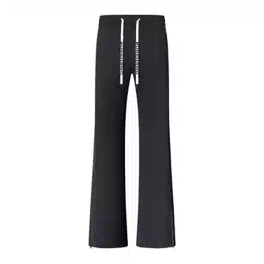 【华棉重磅直筒微喇两穿卫裤】布客行 显高显瘦港风设计感拉链抽绳系带松紧腰宽松大码美式复古高街百搭柔软显腿长裤子休闲裤 男女同款