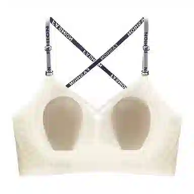 欧迪芬 亲肤运动大胸显小收副乳防下垂上托无钢圈果冻条轻盈舒适聚拢简约纯色无痕自然文胸 女款