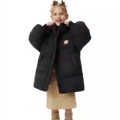 坦博尔 可拆卸熊猫玩偶中长款宽松原创面包羽绒服 女款