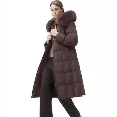 坦博尔 大毛领鹅绒时尚通勤羽绒服 女款