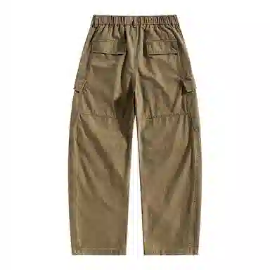 【dme】 日系简约纯色宽松直筒裤子秋季百搭潮流美式复古阔腿裤春秋修饰腿型长裤休闲纯棉工装裤 男女同款