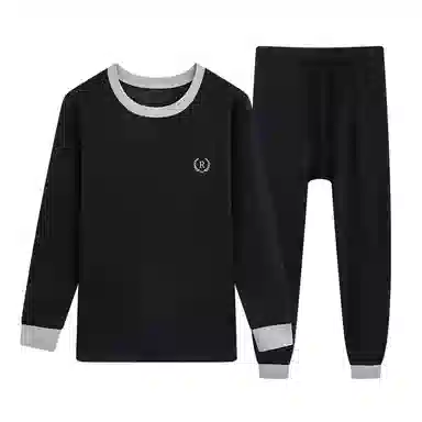 贴身领域 羊绒蚕丝青少年德绒内衣初高中学生加厚秋衣秋裤保暖套装 男款