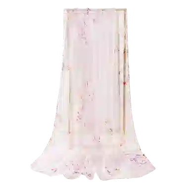 一米画纱 田园花卉轻盈飘逸中式浪漫雪纺真丝沙巾丝滑细腻披肩 桑蚕丝 丝巾 女款