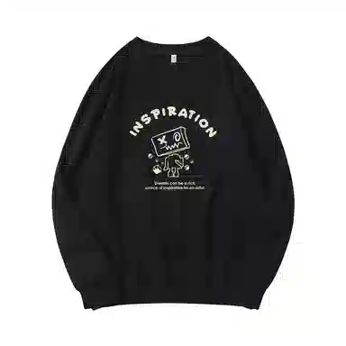 莫代尔 秋冬个性慵懒舒适嘻哈风长袖多色可选设计感百搭时尚落肩卫衣打底衣 男女同款