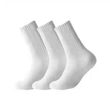 二三二三 简约纯色舒适透气马拉松运动袜亲肤柔软吸汗透气防臭舞蹈生体育生训练小腿袜爬山跑步健身日常通勤百搭袜子居家休闲袜中筒袜 男款