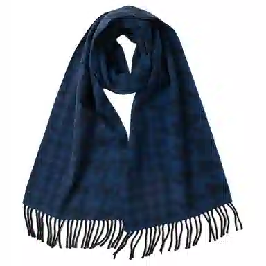 红豆 撞色时尚百搭经典温暖 羊绒 绒线围巾 男女同款情侣款