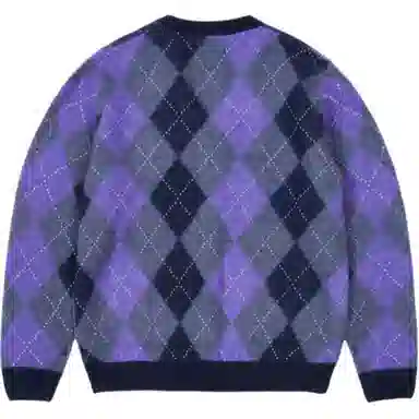 PALACE FRED PERRY FW25 ARGYLE CARDIGAN logo