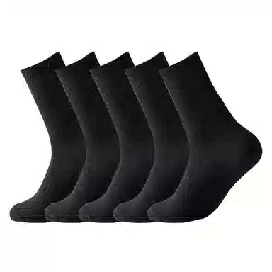 二三二三 简约纯色舒适透气马拉松运动袜亲肤柔软吸汗透气防臭舞蹈生体育生训练小腿袜爬山跑步健身日常通勤百搭袜子居家休闲袜中筒袜 男款