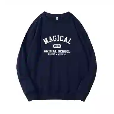 莫代尔 秋冬个性慵懒简约舒适时尚百搭多色可选设计感嘻哈街头风落肩卫衣打底衣 男女同款