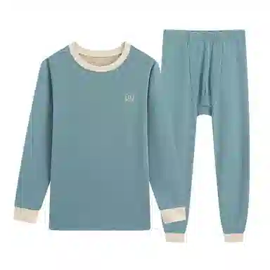 贴身领域 羊绒蚕丝青少年德绒内衣初高中学生加厚秋衣秋裤保暖套装 男款