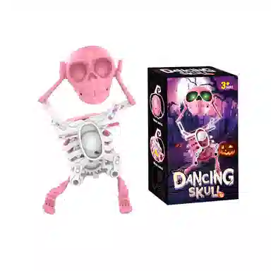 馨枕居 会跳舞的骷髅头 解压搞怪有趣休闲 发条玩具