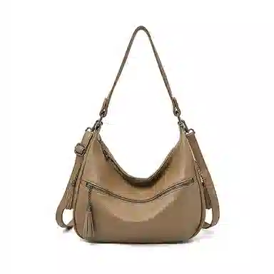 老人头 简约高级感时尚潮流百搭 牛皮 单肩包 常规 女款 多色