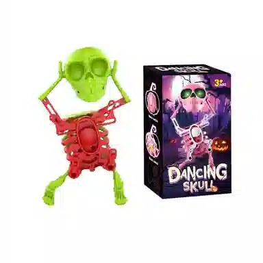 馨枕居 会跳舞的骷髅头 解压搞怪有趣休闲 发条玩具