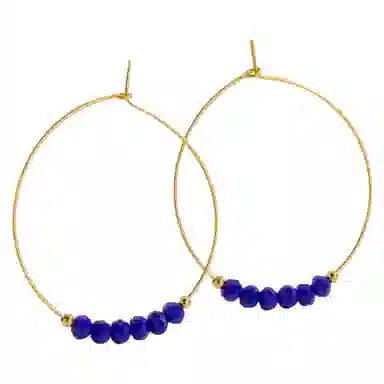 尚先生 小众设计感串珠高级感复古彩色百搭 黄铜 耳环 女款