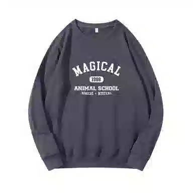 莫代尔 秋冬个性慵懒简约舒适时尚百搭多色可选设计感嘻哈街头风落肩卫衣打底衣 男女同款