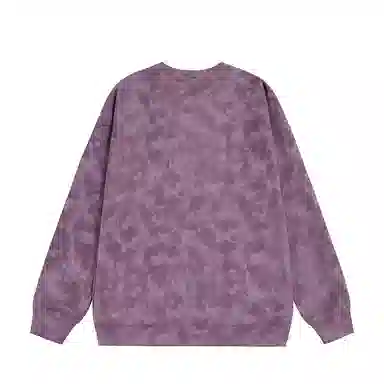 诗丹帝国 青少年美式扎染脏脏圆领外套春秋潮牌大码宽松上衣服情侣款无帽卫衣 男款