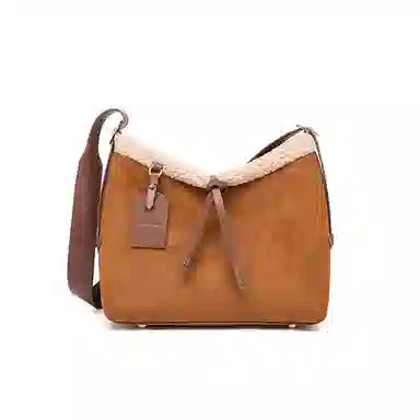 红蜻蜓 秋冬时尚潮流百搭通勤腋下托特包 合成革拼织物 单肩包 常规 女款 金棕色