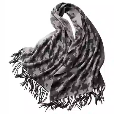 红豆 品牌撞色柔软时尚保暖 山羊绒 围巾 男女同款情侣款