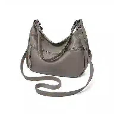 老人头 简约高级感时尚潮流百搭 牛皮 单肩包 常规 女款 多色