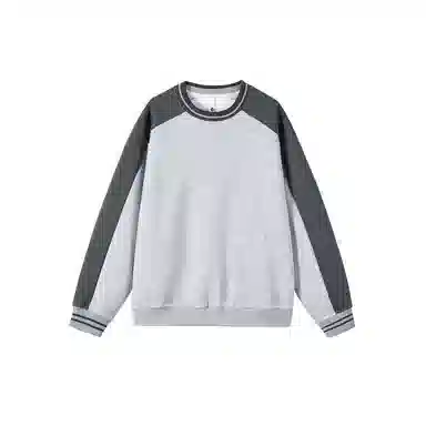 【dme】 美式复古拼接撞色上衣服秋季潮牌百搭宽松休闲套头圆领卫衣 男女同款