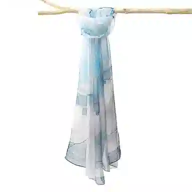 一米画纱 田园花卉轻盈飘逸中式浪漫雪纺真丝沙巾丝滑细腻披肩 桑蚕丝 丝巾 女款