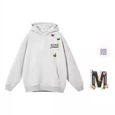 棉购 连帽刺绣秋冬重磅潮流加绒加厚宽松慵懒风上衣潮 卫衣 男女同款