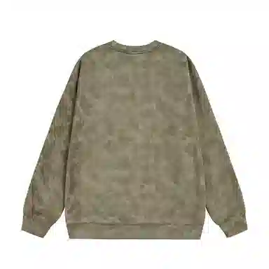 诗丹帝国 青少年美式扎染脏脏圆领外套春秋潮牌大码宽松上衣服情侣款无帽卫衣 男款