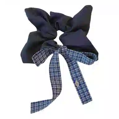 蒙妮 韩系格子蝴蝶结飘带超大号#好运 布艺 发圈/头绳 女款