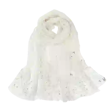 一米画纱 清新飘逸国风真丝雪纺喷绘沙巾气质仙仙花卉印花旅游拍照 桑蚕丝 丝巾 女款