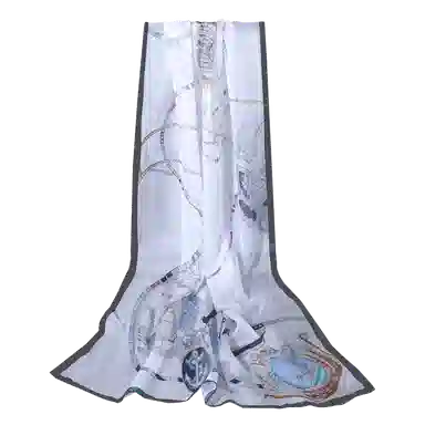 一米画纱 田园花卉轻盈飘逸中式浪漫雪纺真丝沙巾丝滑细腻披肩 桑蚕丝 丝巾 女款