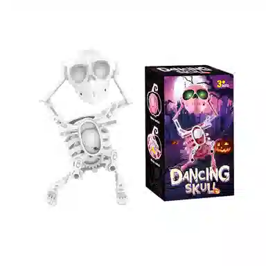馨枕居 会跳舞的骷髅头 解压搞怪有趣休闲 发条玩具