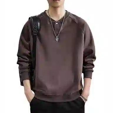 遨宇 高端美式复古经典休闲极简卫衣 男款